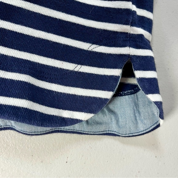 LOFT Navy and White Striped Dress , Small - Picture 9 of 15